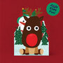 XWB003 laser gesneden kerstkaart Aww! so cute! - rendier