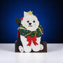 XWB005 laser gesneden kerstkaart Aww! so cute! - hond
