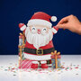 XWB007 laser gesneden kerstkaart Aww! so cute! - kerstman
