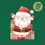 XWB007 laser gesneden kerstkaart Aww! so cute! - kerstman
