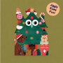 XWB008 laser gesneden kerstkaart Aww! so cute! - kerstboom