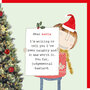 xGF108 – Rosie made a thing kerstkaart - dear Santa