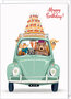 IB052 Grote kaart van Rosie Hilyer - happy birthday - auto