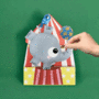 WB006 laser gesneden kaart Aww! so cute! - olifant