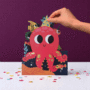 WB016 laser gesneden kaart Aww! so cute! - inktvis