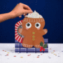 XWB002 laser gesneden kerstkaart Aww! so cute! - peperkoek mannetje