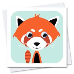 STR110 wenskaart Stripey Cats - safari Reggie Red Panda | Mano cards groothandel