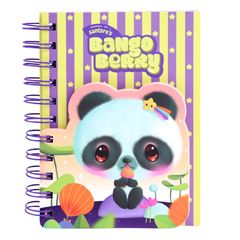 1285BB01 - Bangoberry - gelaagd notitieboek met spiraal - Pally Panda | Santoro London | Mano cards groothandel