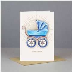 WHbaby003 lasergesneden houten attribuut kaart - baby boy | Mano cards groothandel