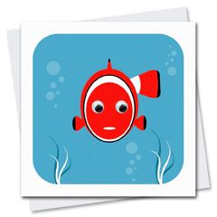 STR253 wenskaart Stripey Cats - water Clive Clownfish | Mano cards groothandel