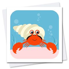 STR260 wenskaart Stripey Cats - water Herman Hermit Crab | Mano cards groothandel