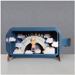 MIB200 Message in a Bottle kaart - hello baby | mano cards groothandel