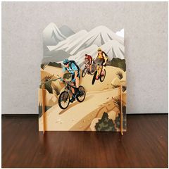 MN020 Miniature pop-up kaart - mountainbiken|Mano cards groothandel
