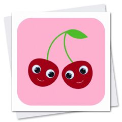 STR900 wenskaart Stripey Cats - fruit en vrienden Cheery Cherries | Mano cards groothandel