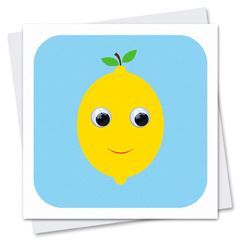 STR913 wenskaart Stripey Cats - fruit en vrienden Lenny Lemon | Mano cards groothandel
