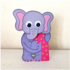 WHA001 wiebelhoofd wenskaart - 1 jaar olifant | Mano cards groothandel