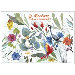 LL023 Aurélie Blanz ansichtkaart - Le bonheur c'est ici et maintenant! | correspondances | mano cards groothandel