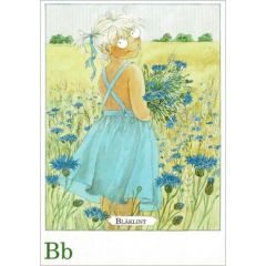 16330 ansichtkaart - B - kind in bloemenveld