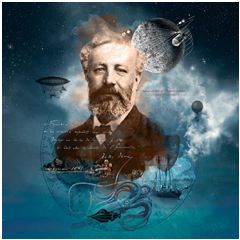 IGP9458 André Sanchez - Jules Verne| International Graphics | Mano cards groothandel