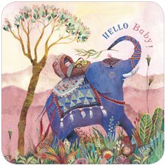 BAR205 Izou kaart - hello baby! - olifant