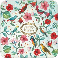 BAR154 Mila kaart - happy bird'day - vogels en bloemen