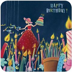 BAR243 Marie Cardouat kaart - happy birthday | Mano cards groothandel