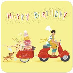 BAR518 Audrey Bussi kaart - happy birthday  | Mano cards groothandel