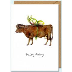 BIP1651 wenskaart - Dairy Fairy - koe