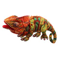 PC009714 Chameleon (Orange) - Kameleon (Oranje) - Large Creatures - handpop | Mano Cards Groothandel