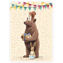 C061 Rosi Hilyer ansichtkaart - happy birthday - de beer | mano cards groothandel