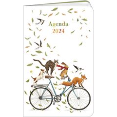 KAG16 - Agenda 2024 Rosie Hilyer  - 4 vrienden -  (11 x 17,8 cm) | Correspondances | Mano cards groothandel