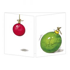 CT101 Cache-Cache uitklapbare kaart - kerstballen | Mano Cards Groothandel
