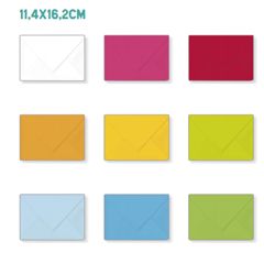 gekleurde enveloppen C6 11,4 x 16,2 cm