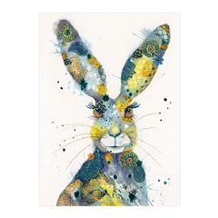 ES341 – Eclectic Selection - wenskaart Santoro - Watercolour Hare | mano cards groothandel