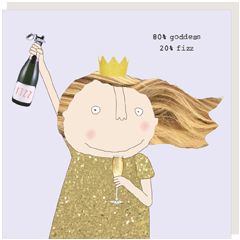 GF482 – rosiemadeathing wenskaart Gin & Frolics - goddess & fizz | Mano cards groothandel