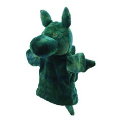 PC004633 Dragon (green) Draak (groen) - handpop eco | The Puppet Company | Mano cards groothandel