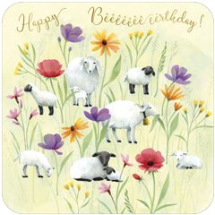 BAR236 Aurélie Blanz kaart - Happy Bêêêêêêêêêêrthday - schapen | mano cards groothandel