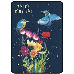 C068 Jehanne Weyman ansichtkaart - happy bird day - ijsvogels | Mano cards groothandel