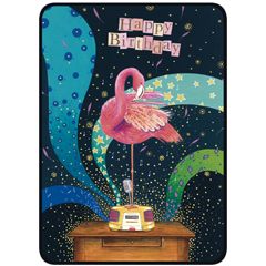 C081 Jehanne Weyman ansichtkaart - happy birthday - flamingo | Mano cards groothandel