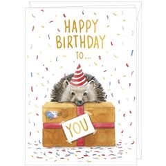 IB046 Grote kaart van Rosie Hilyer - happy birthday to you - egel | Mano cards groothandel
