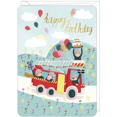 DO044 - wenskaart Laetitia Haas  - happy birthday - brandweer | Mano cards groothandel