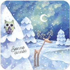 BA620 Aurélie Blanz kerstkaart -  Bonne Année | mano cards groothandel
