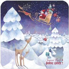 BA640  Aurélie Blanz - kerstman - joyeux noël bonne année | mano cards groothandel