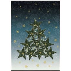 038.22392 kerstkaart busquets -  sterrenboom | Mano cards groothandel