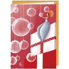 DC107 kerstkaart Marie Cardouat - kerstballen | mano cards groothandel
