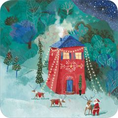 kBA650 Izou kerstkaart - huis van de kerstman | Correspondances | Mano cards groothandel