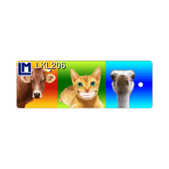 Lkl206 3D Boekenlegger - koe, kat, struisvogel | Mano cards groothandel