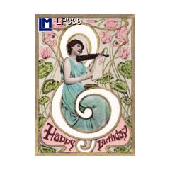lp338 wisselbeeldkaart - happy birthday to you - viool