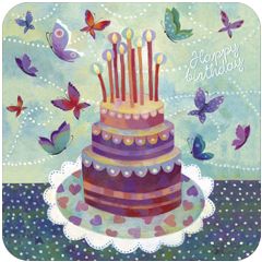 BAR081 Aurélie Blanz kaart - happy birthday - taart