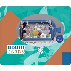 topkaart voor kaartenmolen - mano cards - message in a bottle
